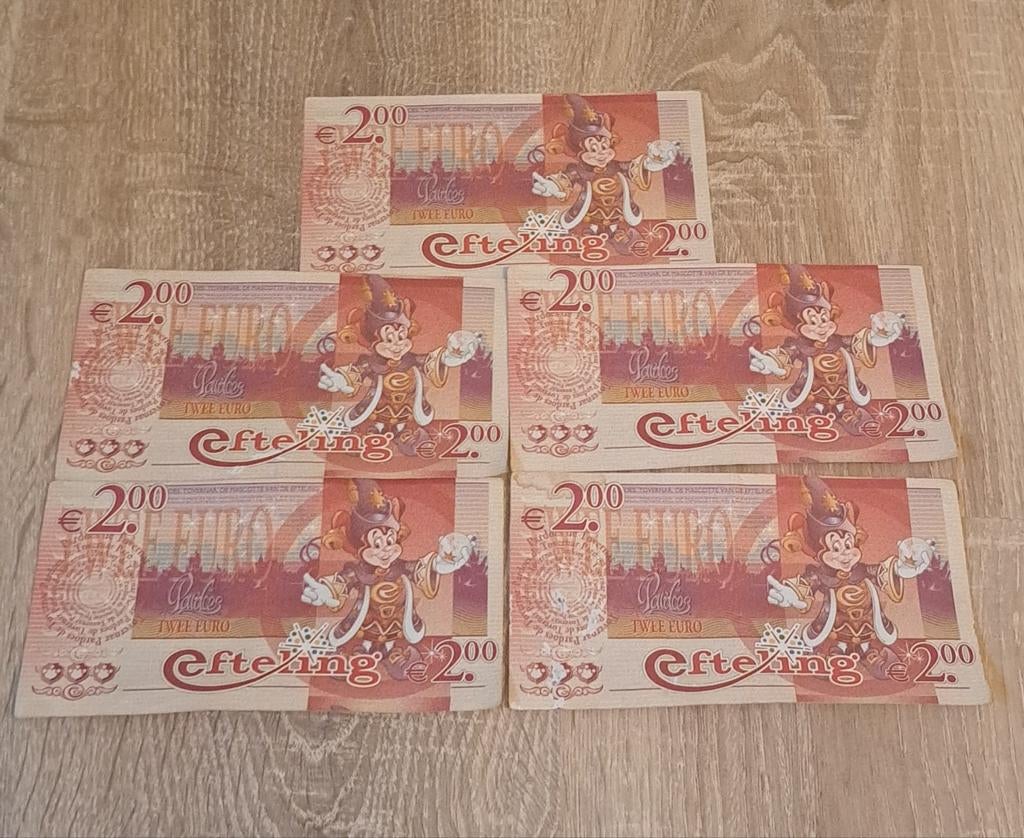Efteling Geld Biljeten, Ophalen of Verzenden, Buitenland, Bankbiljetten