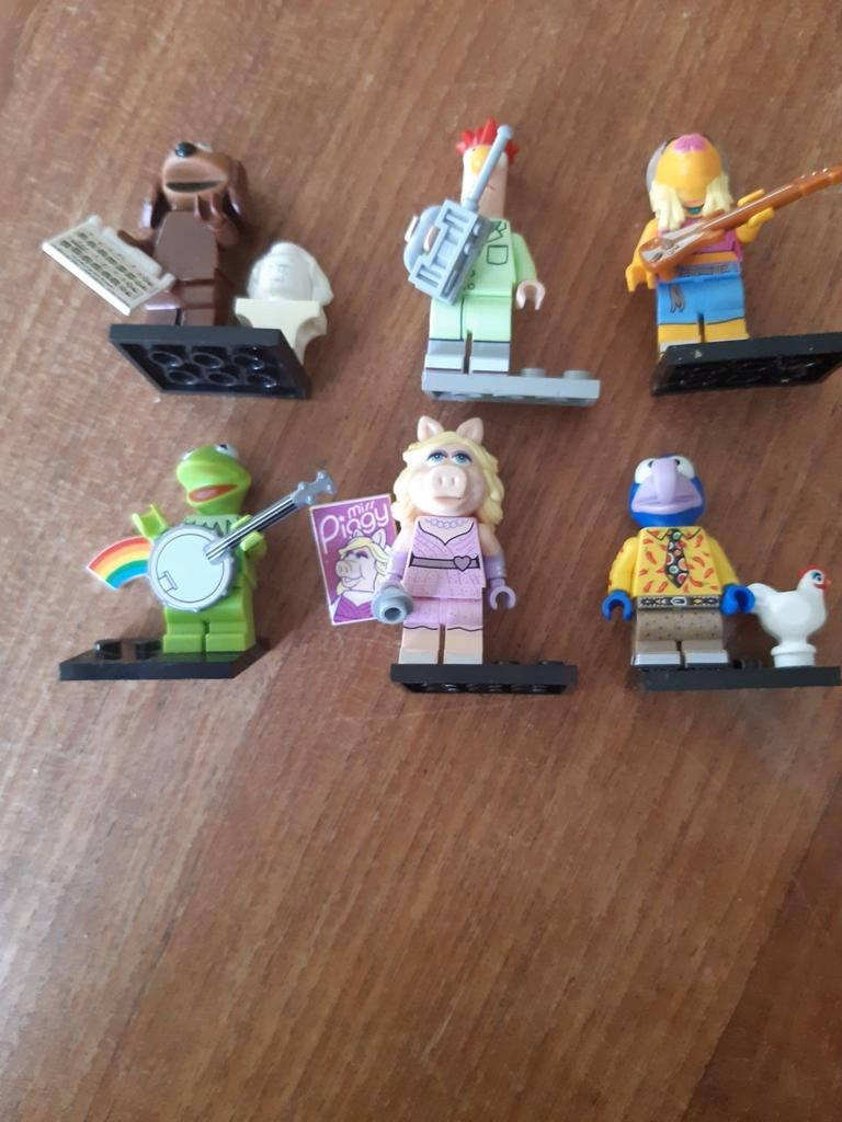 Lego Muppets : Kermit, Piggy, Gonzo, Beaker, Jani, Ophalen of Verzenden, Zo goed als nieuw, Losse stenen, Lego