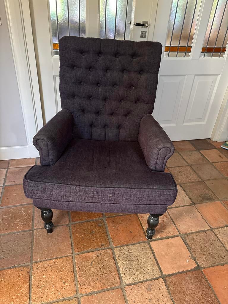 Comfortabele paarse fauteuil, Ophalen, Gebruikt, Overige kleuren, Klassiek