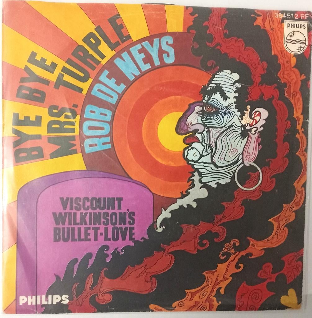 1968👉  Rob de Neys – Bye Bye Mrs. Turple 🔎 384 512 PF, Gebruikt, Verzenden, 7 inch, Single