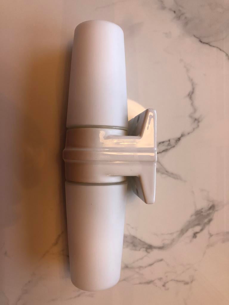 Retro zweedse badkamerlamp ( ifö ), Ophalen, Gebruikt, Wit