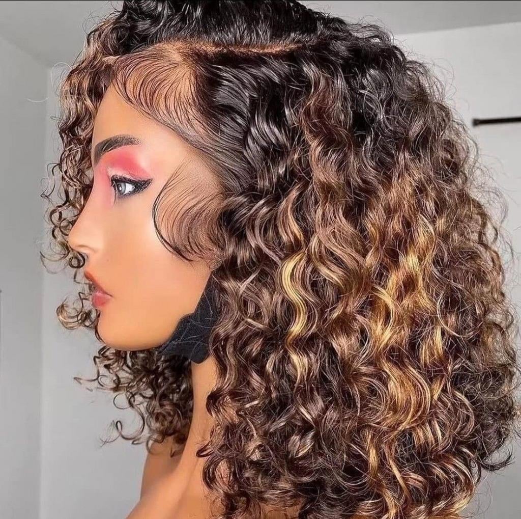 14 inch watercurl pruik / wig 100% menselijke haar, Sieraden, Tassen en Uiterlijk, Uiterlijk | Haarverzorging, Ophalen of Verzenden