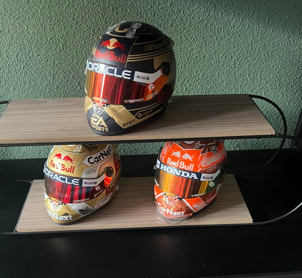 Max Verstappen helmen collectie, Verzamelen, Ophalen of Verzenden, Gebruikt, Formule 1