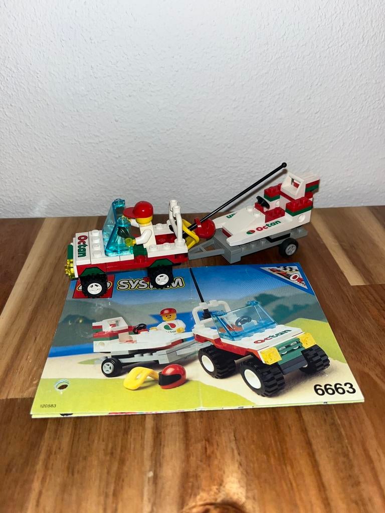 LEGO Harbor 6663 Wave Rebel Compleet met boekje & minifigure, Lego, Ophalen of Verzenden, Zo goed als nieuw, Inclusief minifiguren