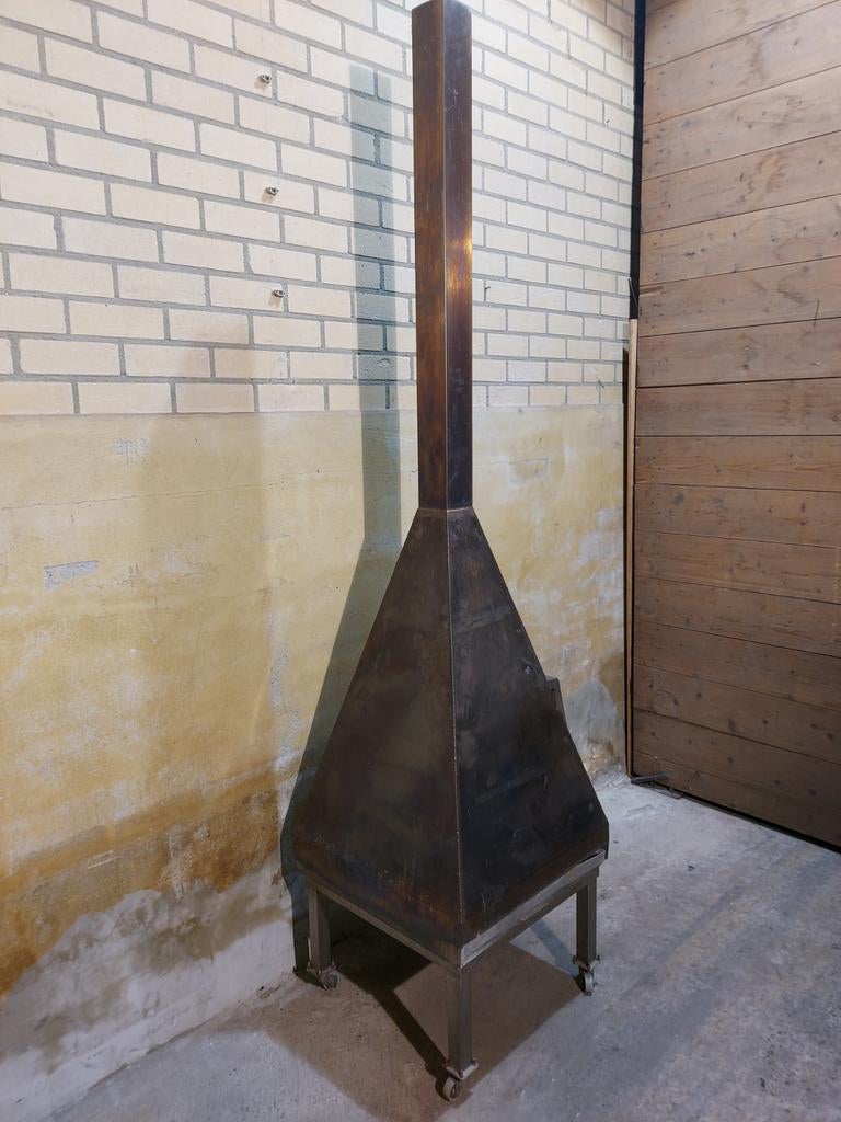 RVS tuinkachel tuinhaard kachel haard houtkachel, Tuin en Terras, Ophalen, Gebruikt