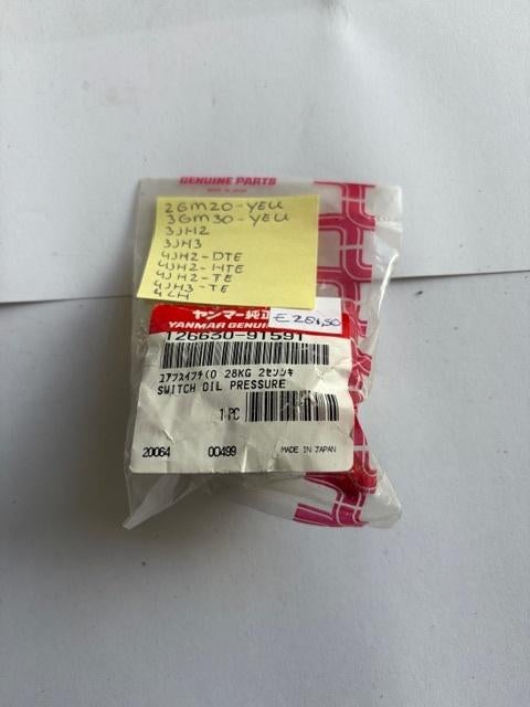 Yanmar oliedruksensor t.b.v. gmYEU / 3JH / 4JH2-3-4, Ophalen of Verzenden, Nieuw, Motor en Techniek