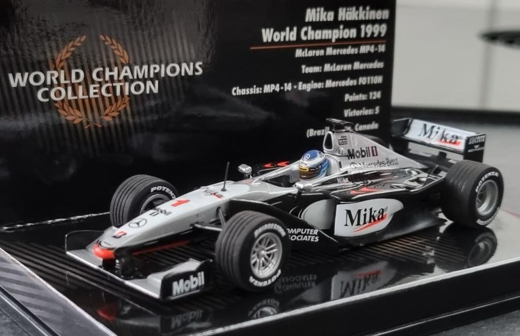 Minichamps McLaren Mika Häkkinen 1:43 World Champion 1999, Ophalen of Verzenden, Nieuw, Auto, MiniChamps