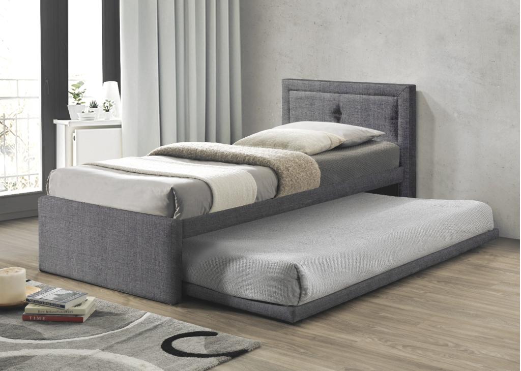 Rodan 1-persoonsbed met uitschuifbed - Grijs, Niet ingevuld, Niet ingevuld, Niet ingevuld