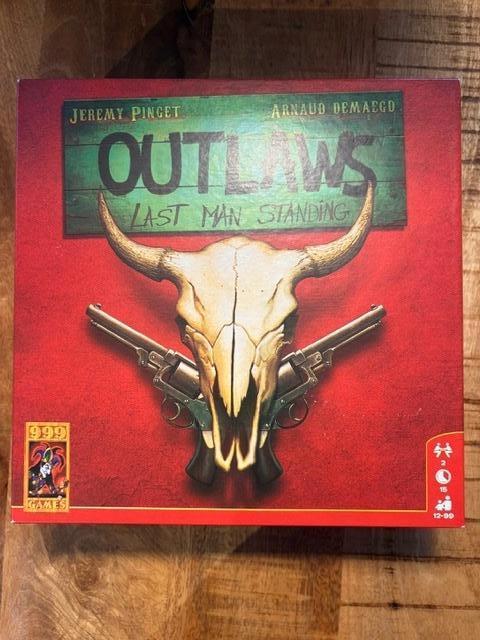 Bordspel: Outlaws, Een of twee spelers, Ophalen of Verzenden, Zo goed als nieuw, 999 Games