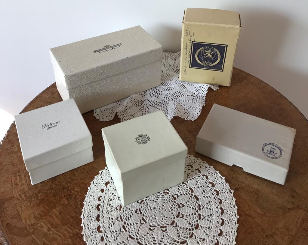 Vintage doosjes Van GelderZonen Maison Gravure Steltman, Ophalen of Verzenden