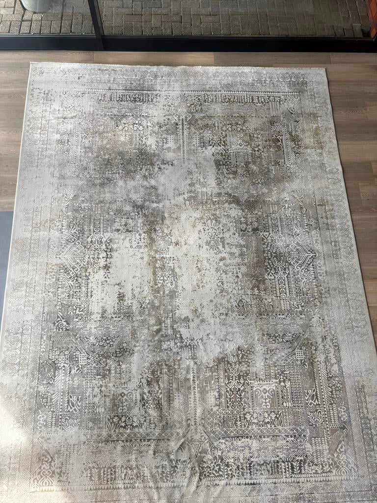 Rivièra Maison kleed 3x4m - Professioneel gereinigd, Ophalen, Grijs, Zo goed als nieuw, 200 cm of meer