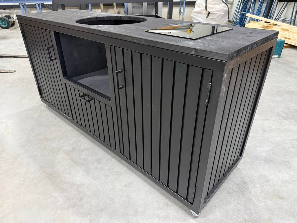 Luxe BBQ Meubel met Inductieplaat en Opbergruimte, Tuin en Terras, Ophalen, Nieuw, Elektrisch, Vrijstaand