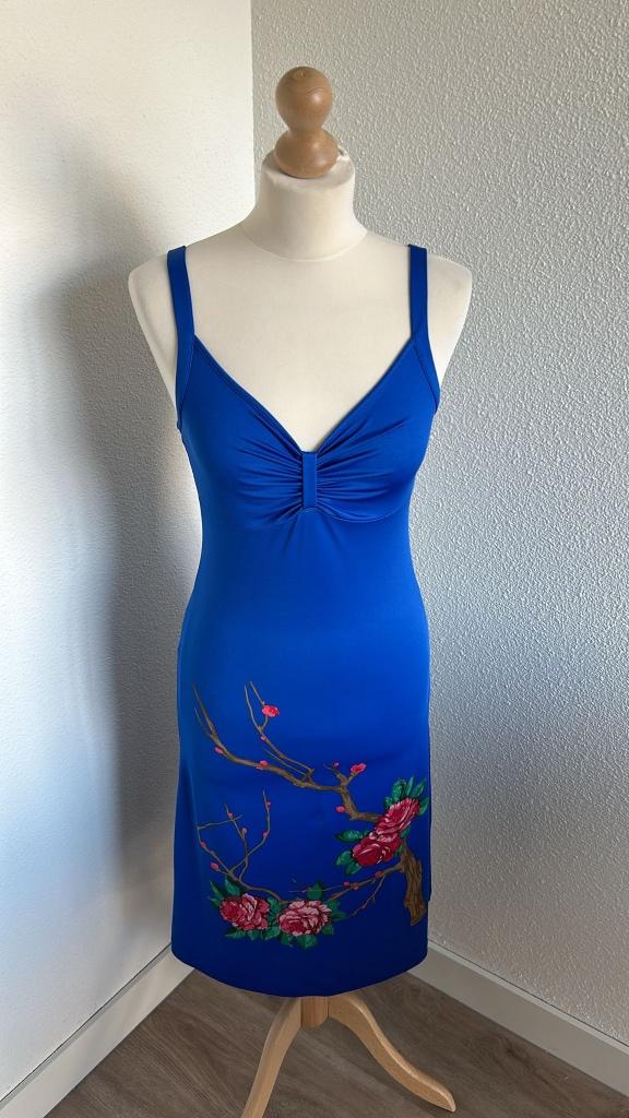 King Louie maat S kobaltblauwe zomer jurk 629, Blauw, Ophalen of Verzenden, Zo goed als nieuw, Knielengte