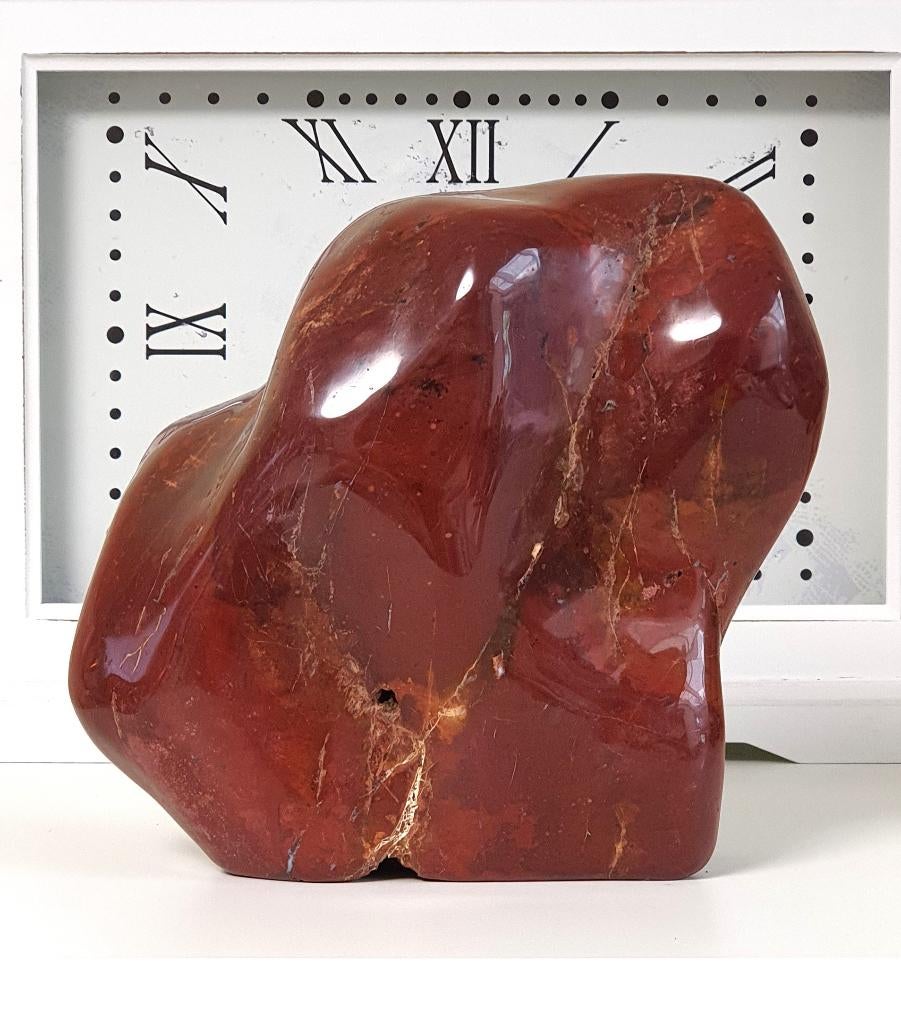 Prachtig Sculptuur van Jaspis Chalcedoon van 5,5 Kilo!, Verzamelen, Mineralen en Fossielen, Mineraal, Verzenden