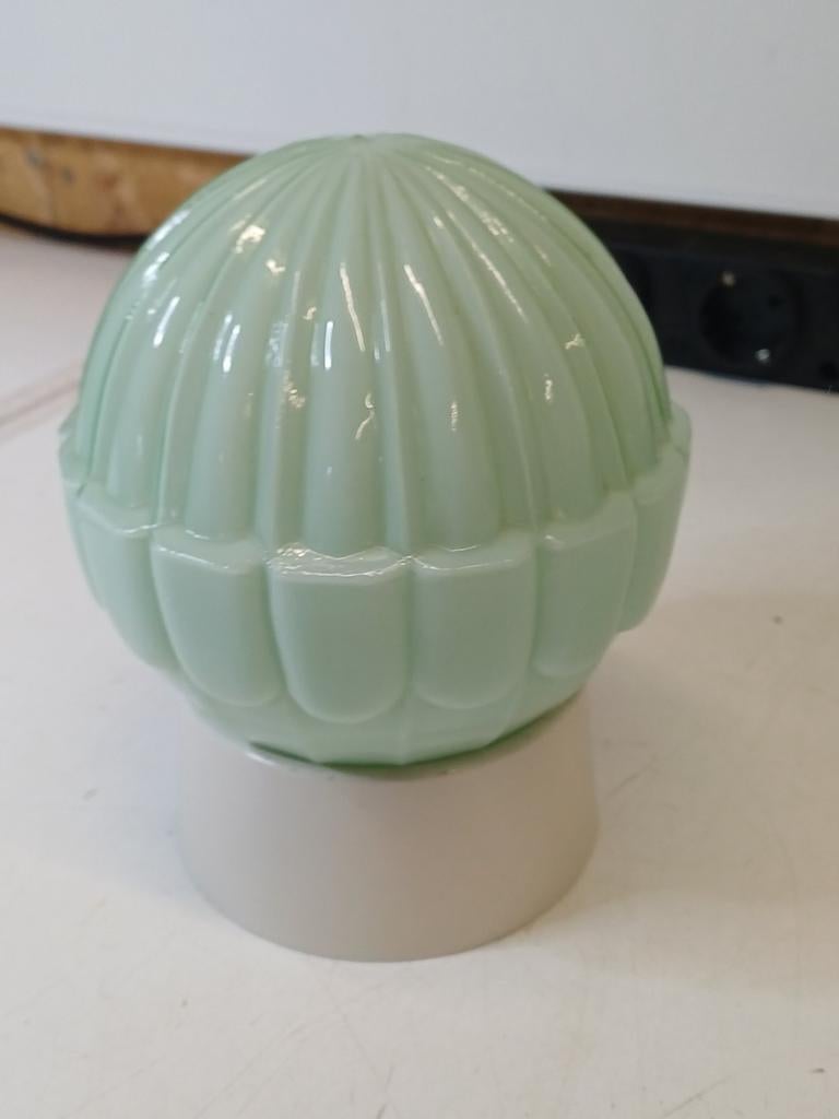 Thabur mintgroene plafondlamp uit de jaren '30, Ophalen of Verzenden