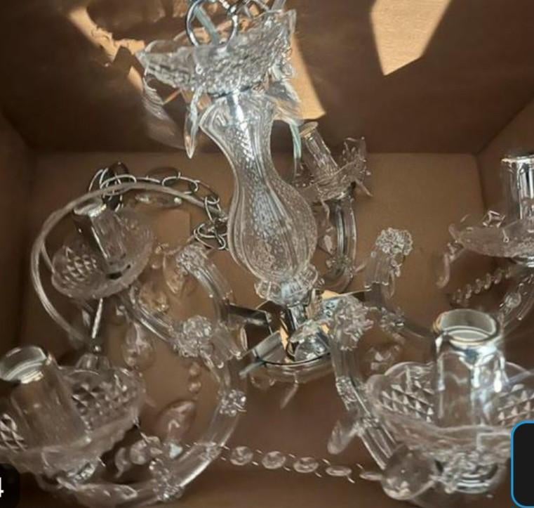 Kroonluchters, Huis en Inrichting, Lampen | Kroonluchters, Glas, Ophalen of Verzenden