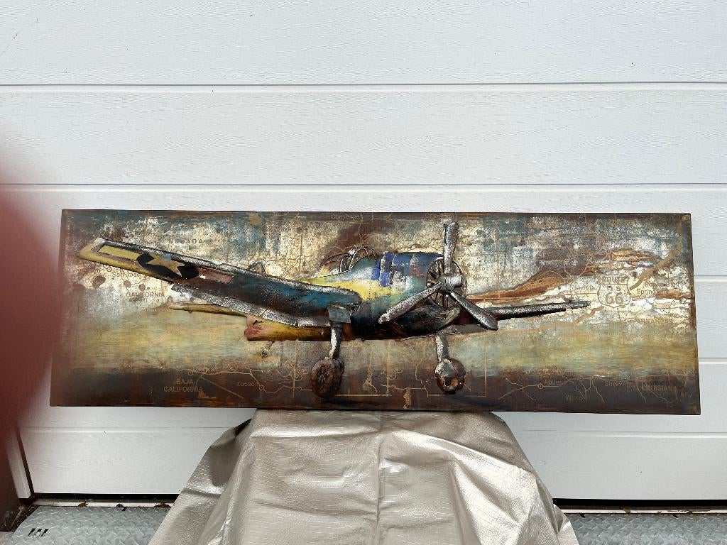 wanddecoratie, Huis en Inrichting, Ophalen, Metaal, Meerkleurig, Zo goed als nieuw