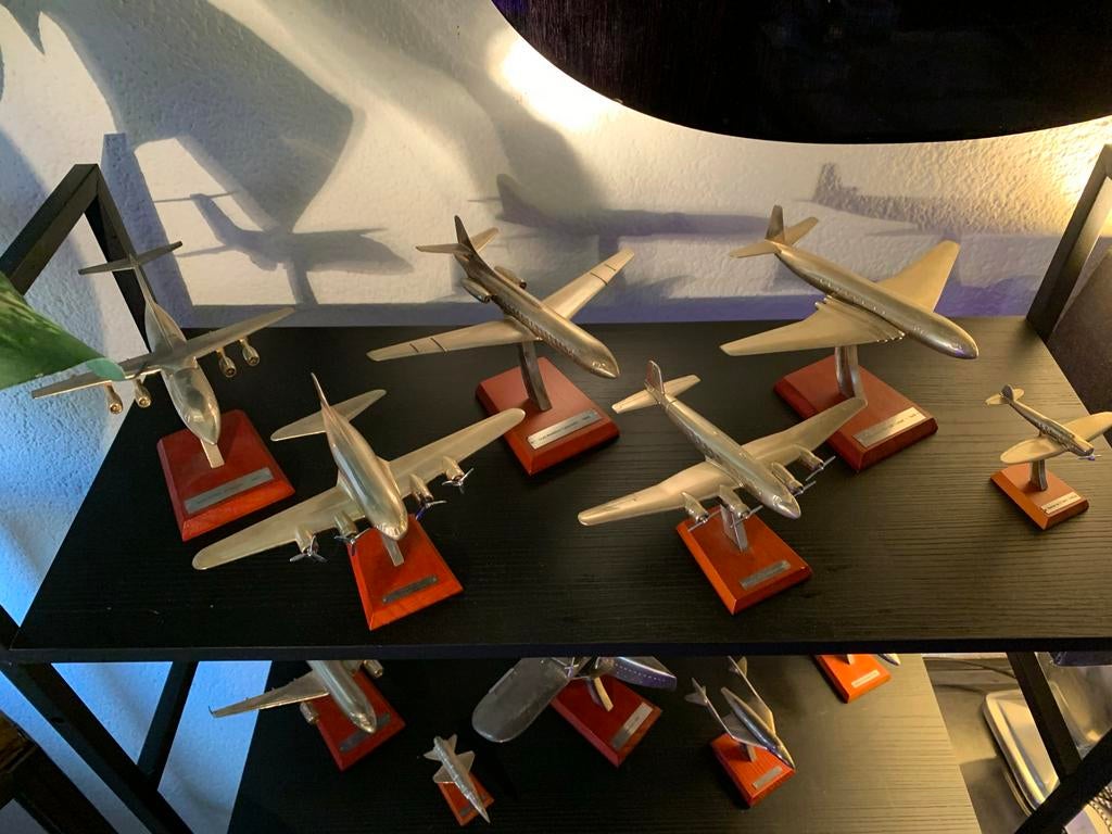 Silver Collection - Verzilverde modelvliegtuigen (18 st.), Overige merken, Gebruikt, Ophalen of Verzenden, Groter dan 1:72