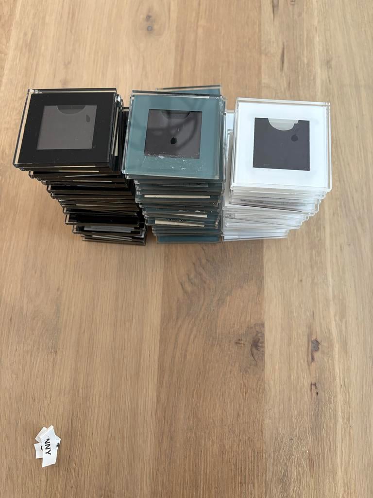 75 Magnetische fotoframes in groen, zwart en wit, Ophalen of Verzenden, Gebruikt