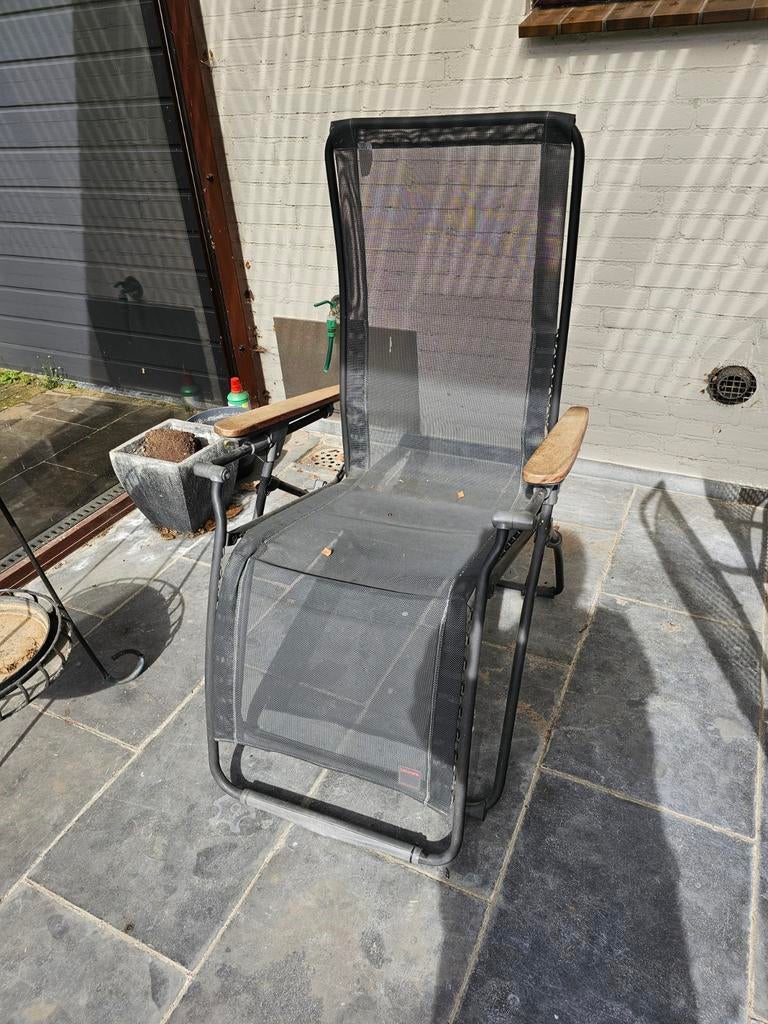 Lafuma Ligstoel Uitklapbaar Aluminium - Zwart, Ophalen