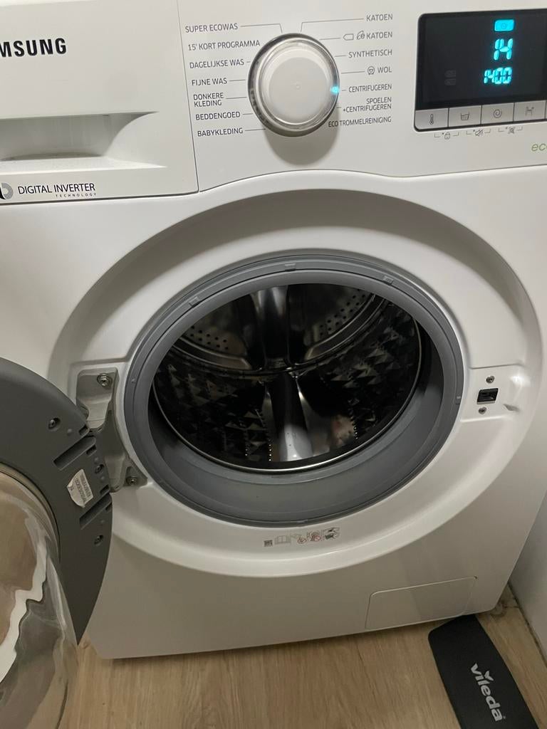 Samsung wasmachine Digital Inverter, Witgoed en Apparatuur, Wasmachines, Gebruikt, Ophalen of Verzenden, Voorlader, Kort programma