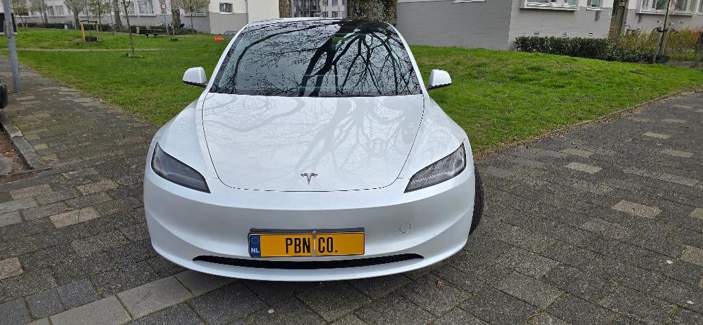 Tesla 3 highland 2024, Auto's, Tesla, Bedrijf, Model 3, Elektrisch, Wit, Zwart, BTW verrekenbaar