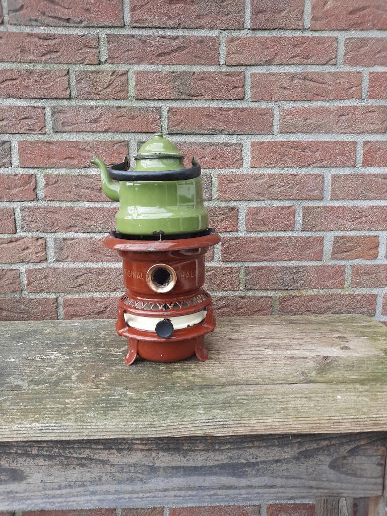 emaille petroleumstel Haller met koffiepot, Ophalen of Verzenden