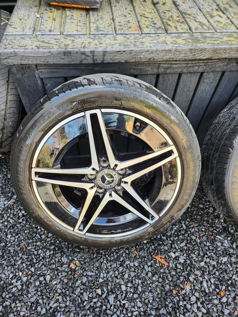 Mercedes w206 c300e breedset, 18 inch, Gebruikt, 255 mm, Banden en Velgen