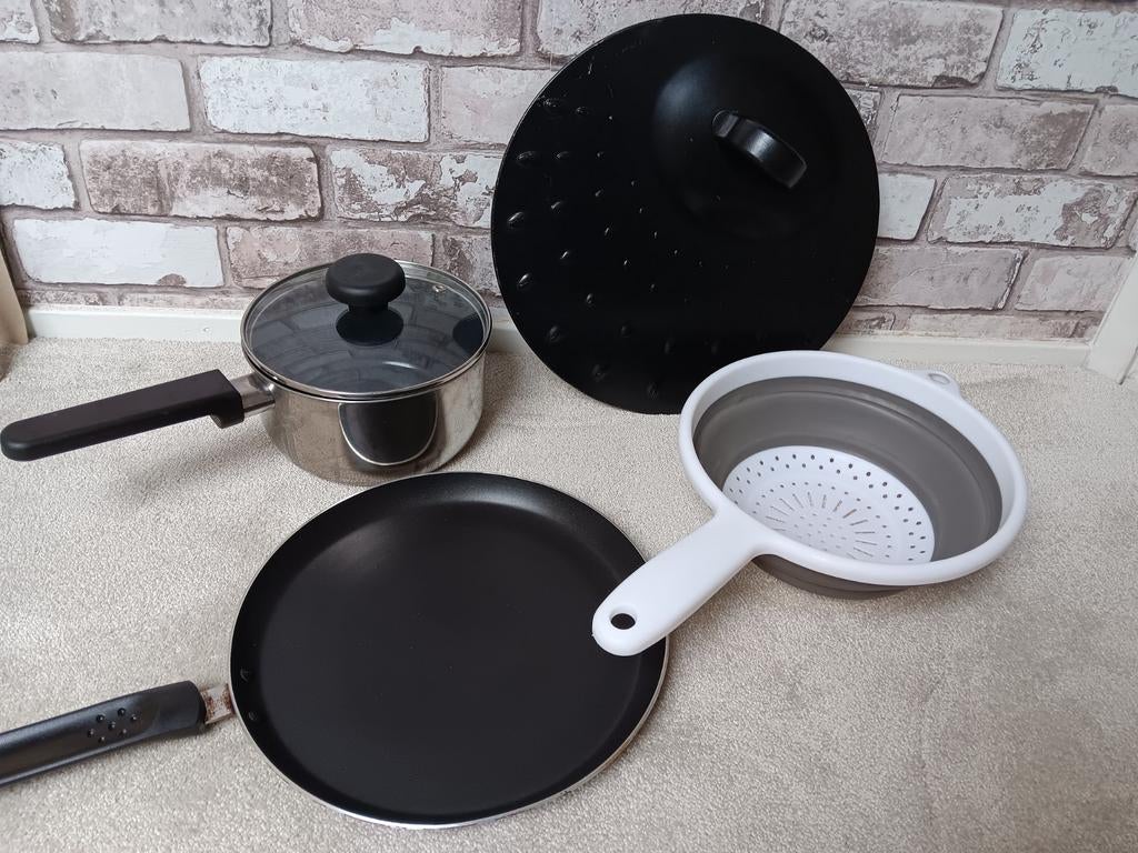 Pannen, Huis en Inrichting, Keuken | Potten en Pannen, Ophalen, Rvs, Pannenset