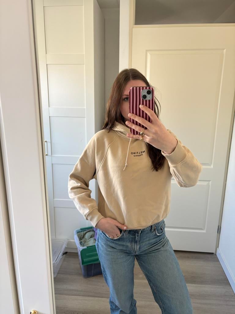 Hoodie Melting Stockholm, Kleding | Dames, Truien en Vesten, Ophalen of Verzenden, Zo goed als nieuw, Maat 36 (S), Beige