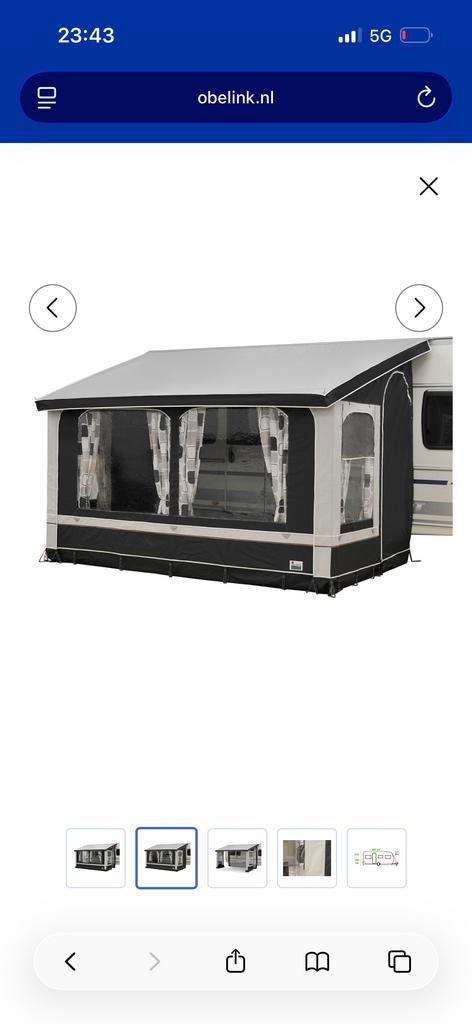 Voortent deeltent 400 cm, Ophalen, Zo goed als nieuw, Overige merken