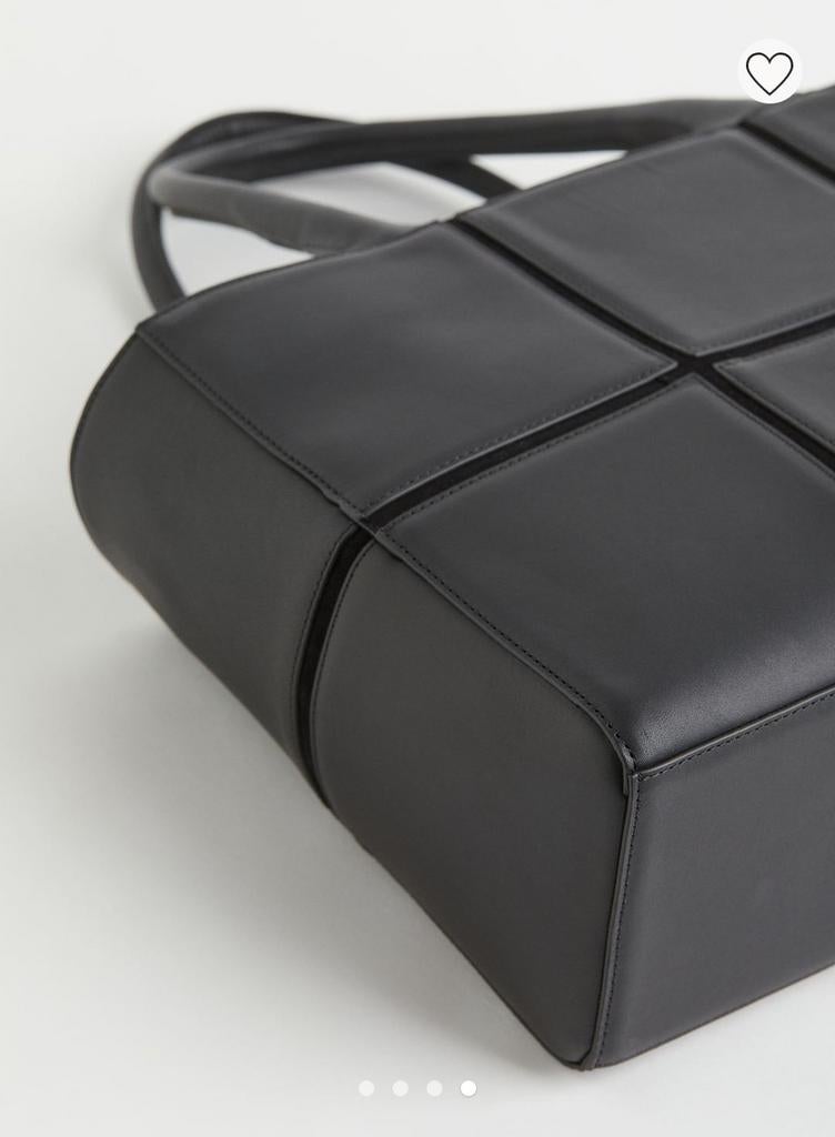 Zwarte leren shopper H&M, Ophalen, Zo goed als nieuw, Zwart, Shopper