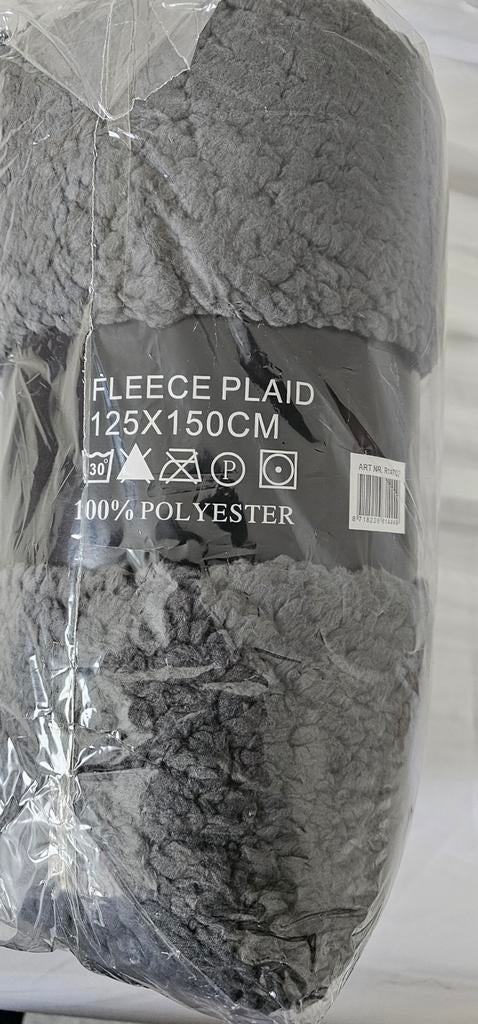 Nieuwe ZEST zachte fleece plaid - 125x150cm - 100% polyester, Ophalen of Verzenden