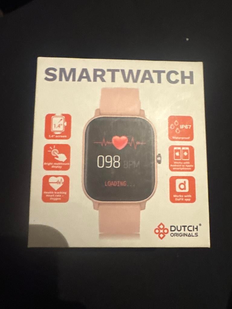 Smartwatch van Dutch Originals - Nieuw in doos, Sieraden, Tassen en Uiterlijk, Smartwatches, Hartslag, Nieuw, Ophalen of Verzenden