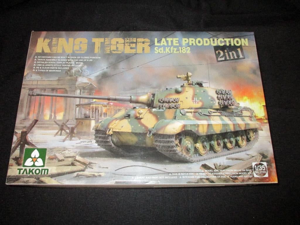 H-150,TAKOM 1-35,NO,2130,King Tiger Late Production Sd.Kfz.1, Overige merken, 1:32 tot 1:50, Overige typen, Nieuw