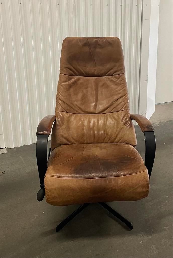 Prominent Humberto relax stoel fauteuil leder handmatig, Ophalen, Gebruikt, Minder dan 75 cm, Leer