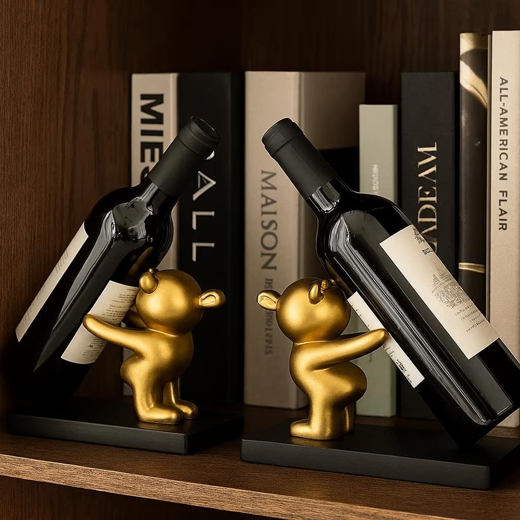 Wijn beertjes - Wijn houder - Wijnrekken - Wijn accessoires, Cave & Garden, Verzenden, Nieuw, Info@caveandgarden.nl