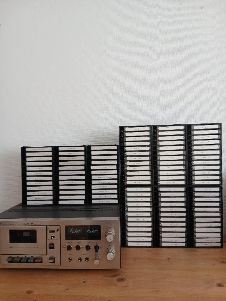 Cassette Deck Sony TC-209SD topkwaliteit en 108 cassettes, Ophalen, Enkel, Sony