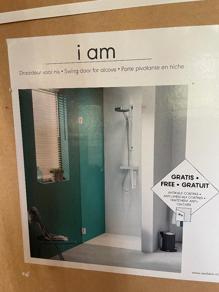 Nieuwe glazen douche deur Sealskin 100 breed, Ophalen, Nieuw, Rvs, Douche