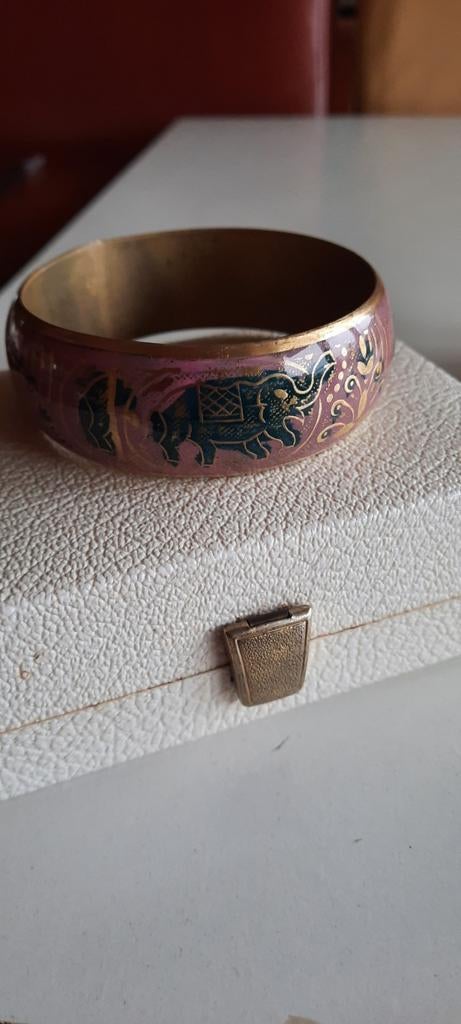 Vintage armband emaille cloisonné,jaren 70., Ophalen of Verzenden, Zo goed als nieuw