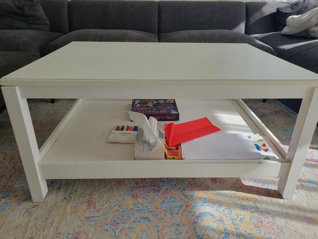 IKEA salontafel met onderblad - 75x100 cm, Ophalen, Gebruikt, 50 tot 100 cm, 50 tot 100 cm