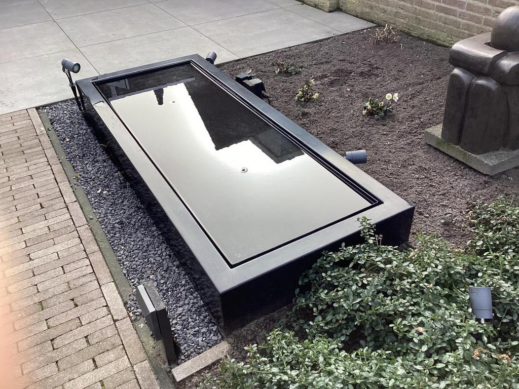 Moderne aluminium watertafel Lyra - 200x80x40 cm, Ophalen, Zo goed als nieuw, Aluminium, Waterornament