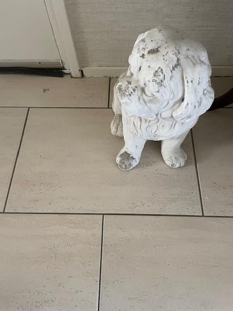 Vintage Tuinbeeld : Hond, Ophalen, Gebruikt, Beton, Overige typen