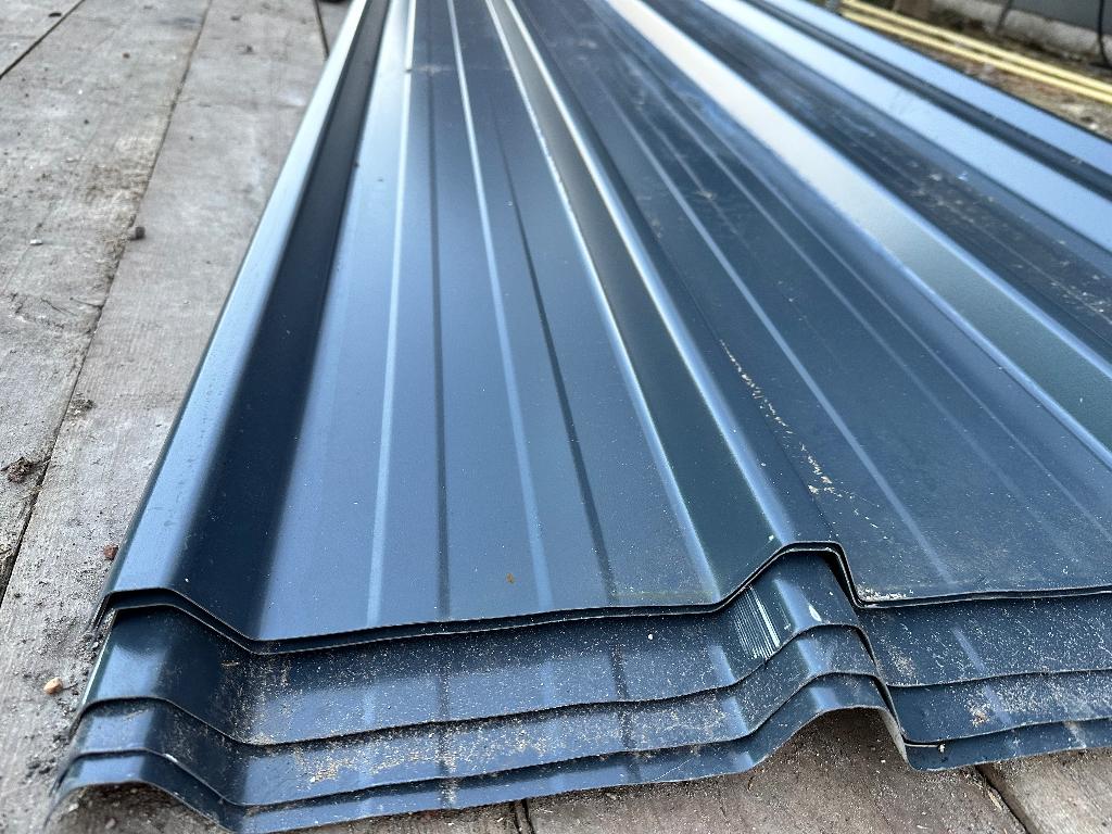 nieuwe stalen dakplaten JorisIDE JI 33-250-1000 RAL7016 42m2, Nieuw, 15 m² of meer, Metaal, Grijs