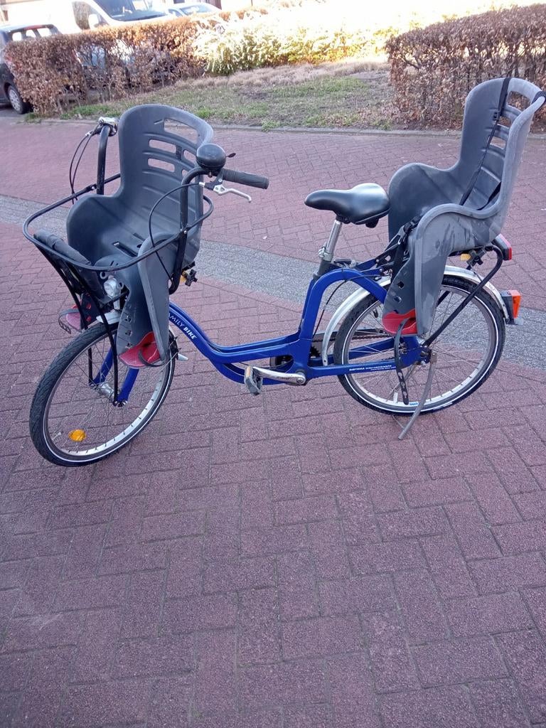 24 inch Familie fiets met twee kinderenstoelen, Ophalen