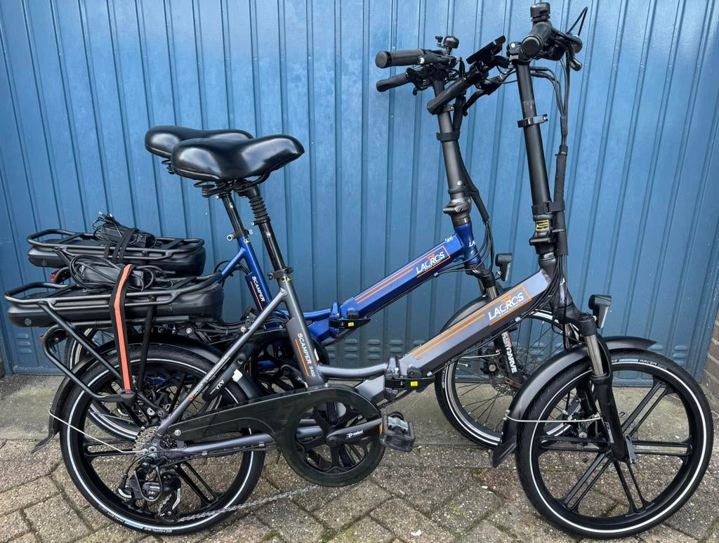 2x zgan Lacros elektrische Vouwfietsen 20 inch, Fietsen en Brommers, Fietsen | Vouwfietsen, Ophalen of Verzenden, Zo goed als nieuw