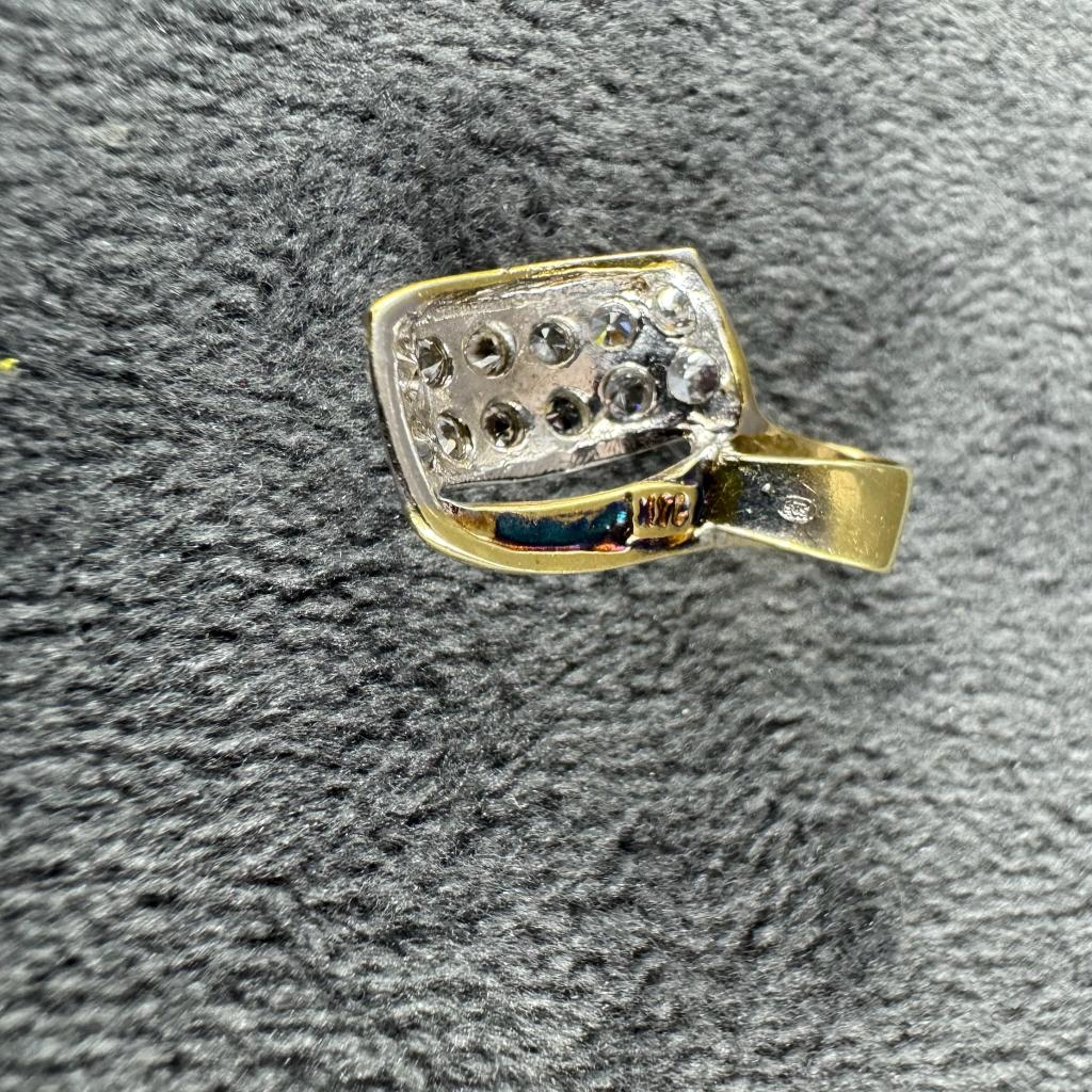 Gouden Hanger | 14k | 1,19g | zirkonia | 404678, Sieraden, Tassen en Uiterlijk, Kettinghangers, Gebruikt, Overige voorstellingen