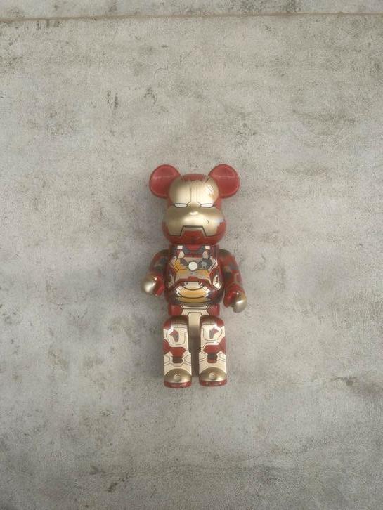Iron Man Bearbrick Mini 400% - Marvel Collectible, Ophalen of Verzenden, Gebruikt