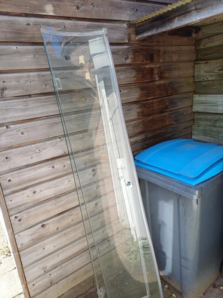 Gratis glazen douchedeuren, Ophalen, Minder dan 80 cm, Glasplaat, 160 cm of meer