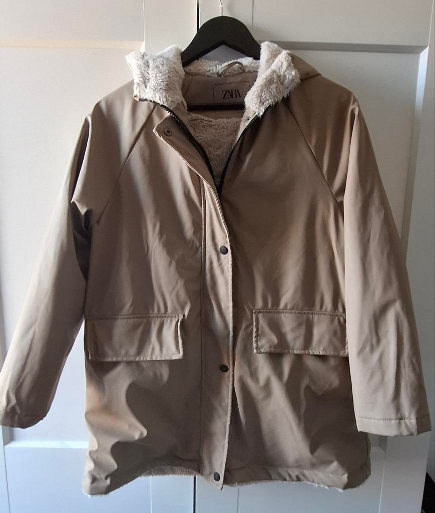 Zara regenjas met teddy voering - maat 164 - als nieuw, Jongen of Meisje, Ophalen of Verzenden, Zo goed als nieuw, Zara